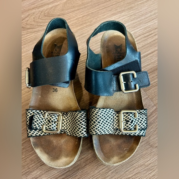 Mephisto Shoes - Mephisto Lissandra Comfort Wedge Sandals Women Size 36 US 6 Black Adjustable